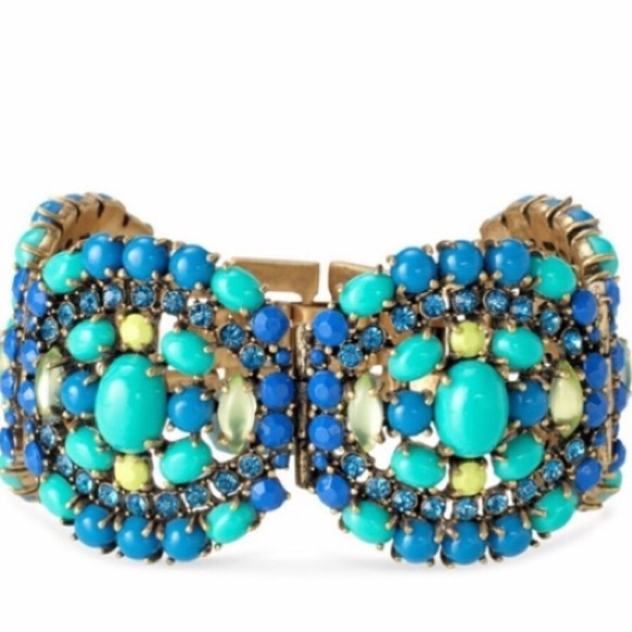 :: S&D💙🎋SeaGoddess BlueGreen Statement Bracelet - Picture 8 of 8